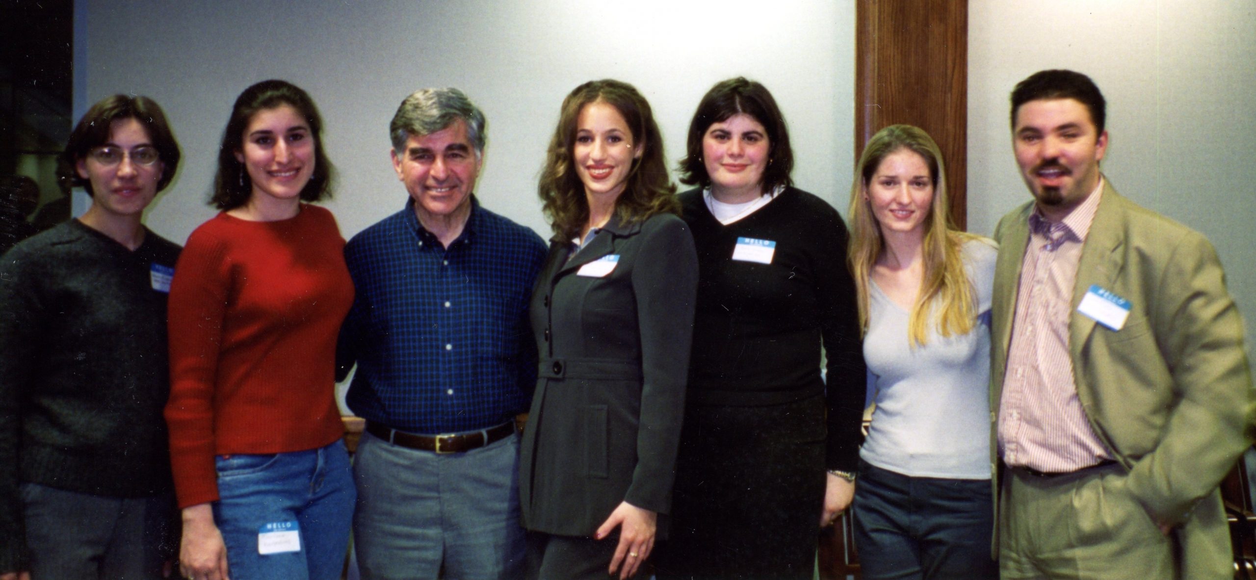 Image of Hellenic American Students' Organization (HASO) pictured with Gov. Michael Dukakis.