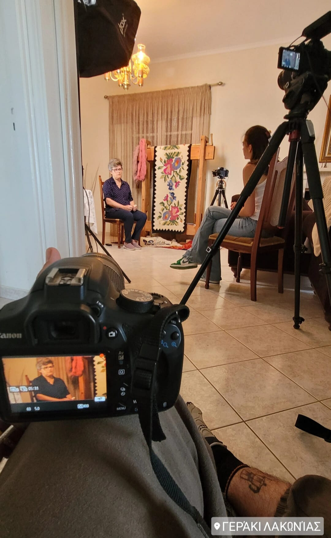 Behind the Scenes image of a kilim from Geraki