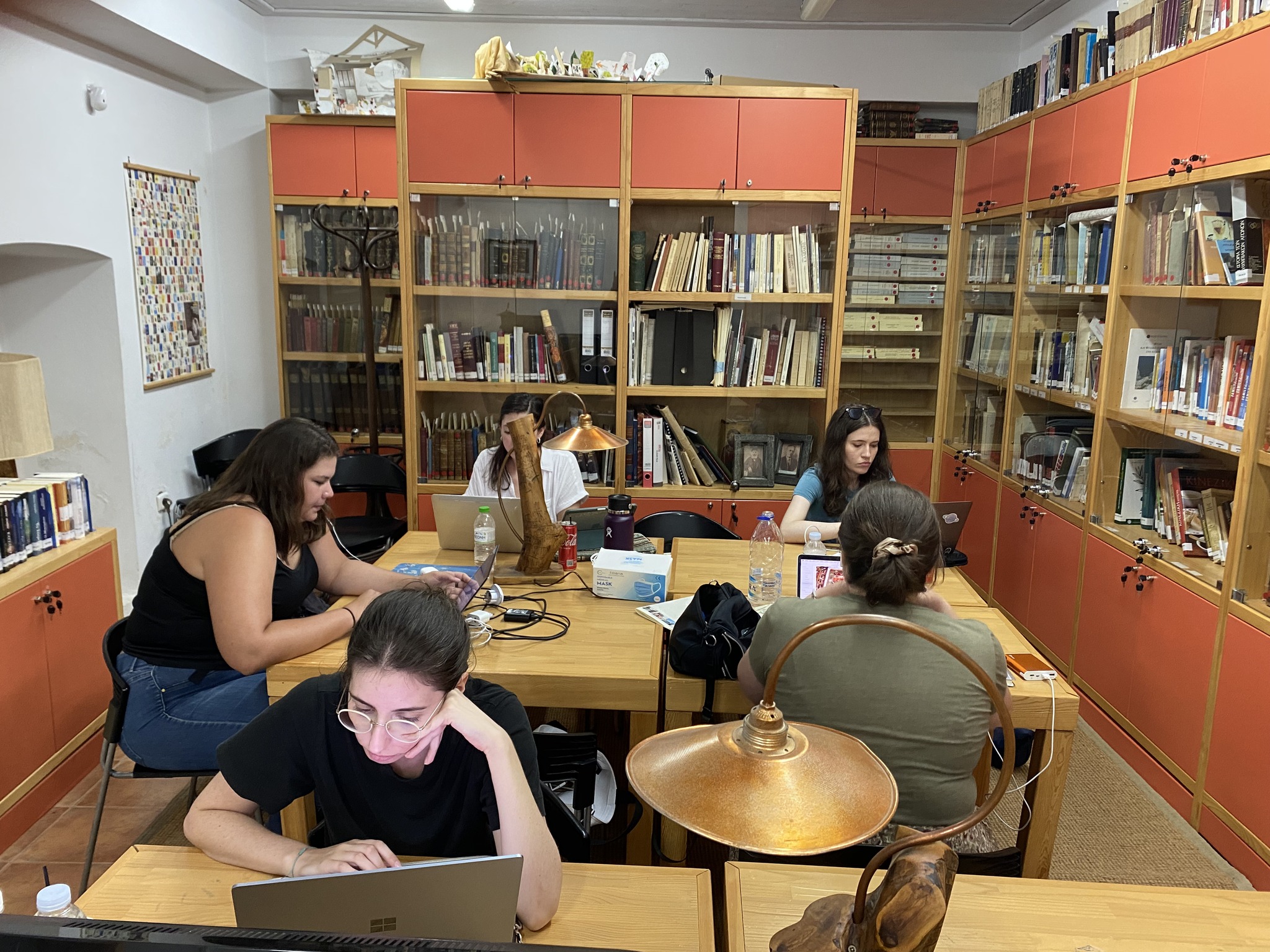 Students writing up catalogue.