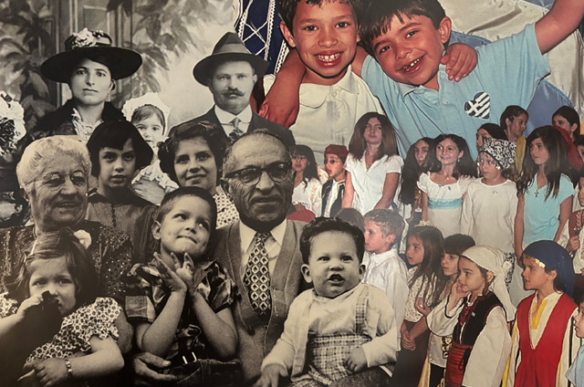 Collage of photos of Greek people for GHS conference