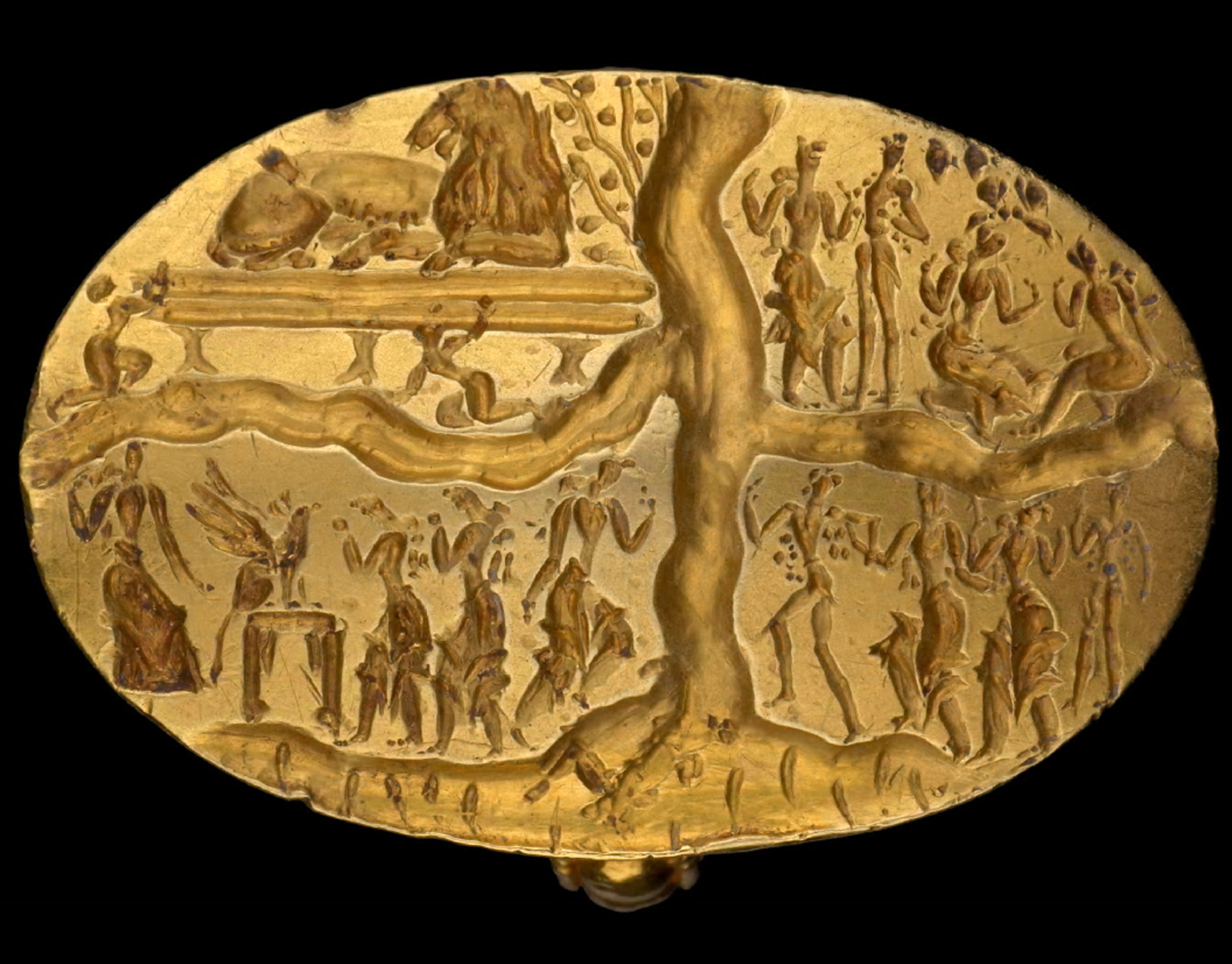 Image of The "Ring of Nestor", c. 1500 BC from the Ashmolean Museum in Oxford
