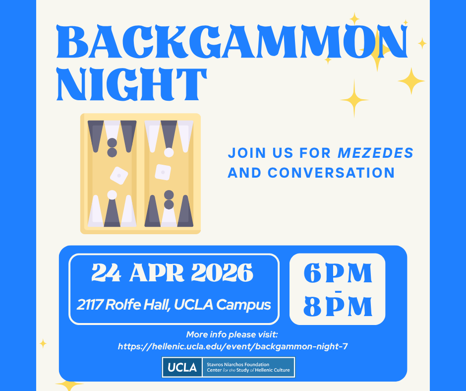 Poster for Backgammon Night on April 24, 2026