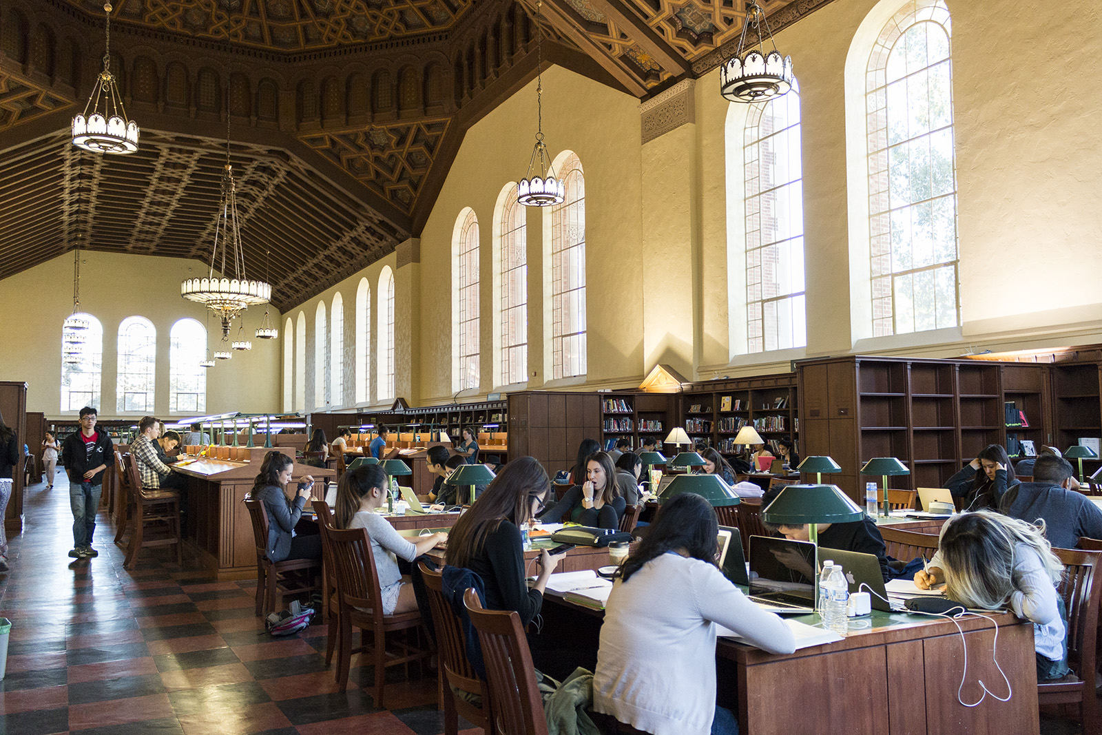 Powell Library Students studying